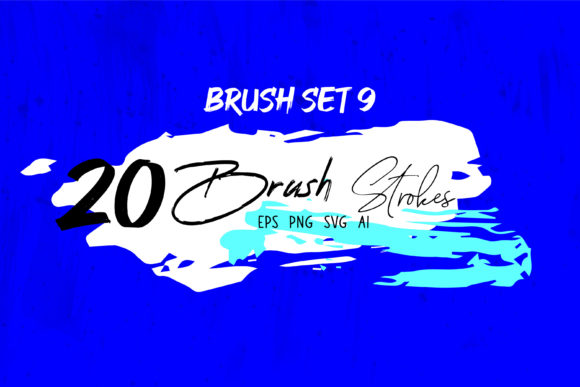 Abstract Brush, New Ink Brush Strokes 9 for Graphics and Design Projects