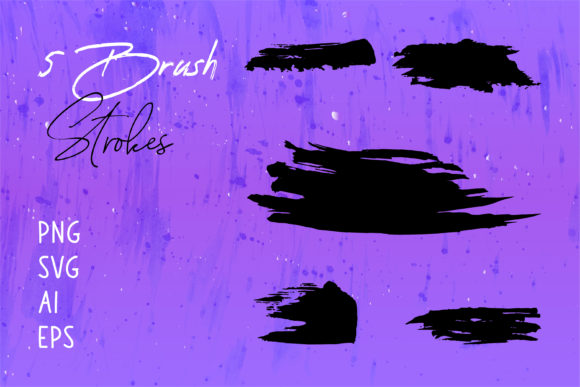 Abstract Brush Strokes Set: Versatile Graphics for Handmade Brushes