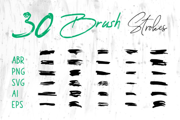 Abstract Dirty Brush, Ink Brush Strokes for Graphics and Brushes