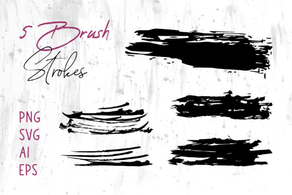 Abstract Hand Drawn Grunge Brush Strokes for Modern Graphics