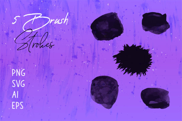 Abstract Vector Brush Strokes and Shapes for Graphics & Brushes