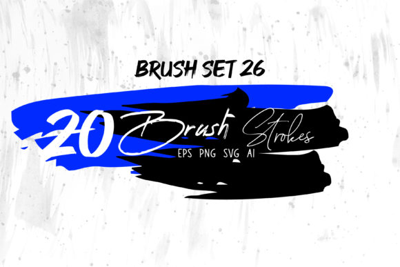 Art Brush Set, New Grungy Brush Set 26 for Graphics and Brushes