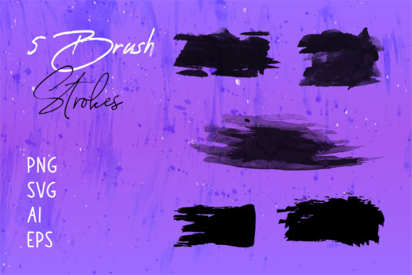 Art Brush Stroke Set for Crafting and Graphics