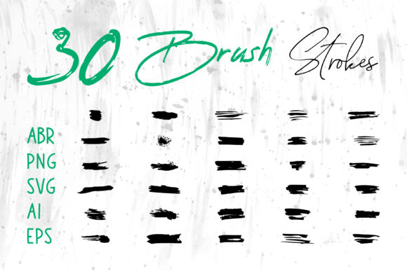 Black Band Drawn Brush Strokes Set: Essential Graphics and Brushes for Branding