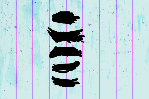 Black Paint Brush Strokes Clip Art for Graphics and Brushes