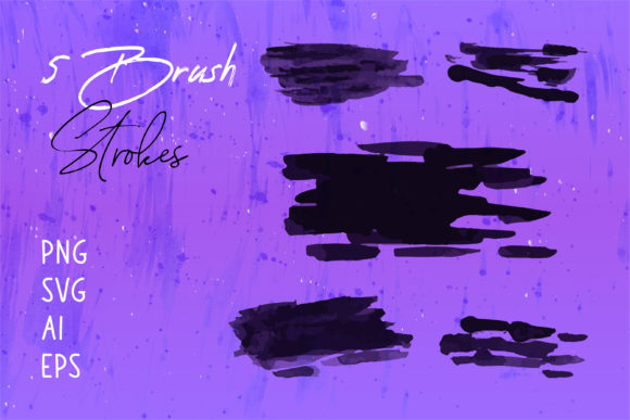 Brush Stroke Clipart Watercolor Brush Graphics for Brands