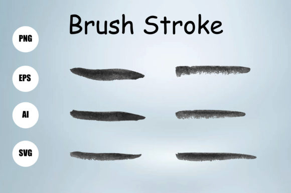 Brush Stroke Graphic Collection: 6 Brus for Graphics and Brushes