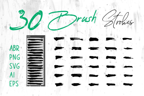 Grunge Brush Set, Ink Brush Set for Graphics and Brushes