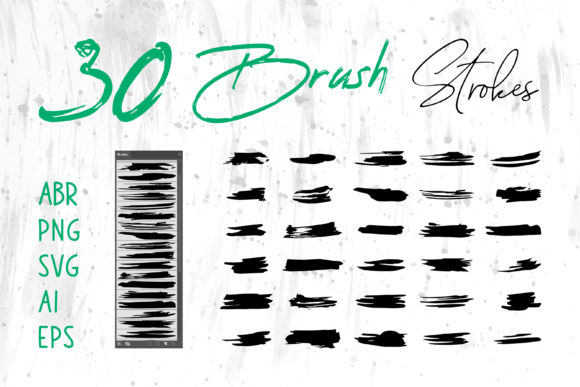 Grunge Brush Set, Watercolor Brush Set for Modern Graphics