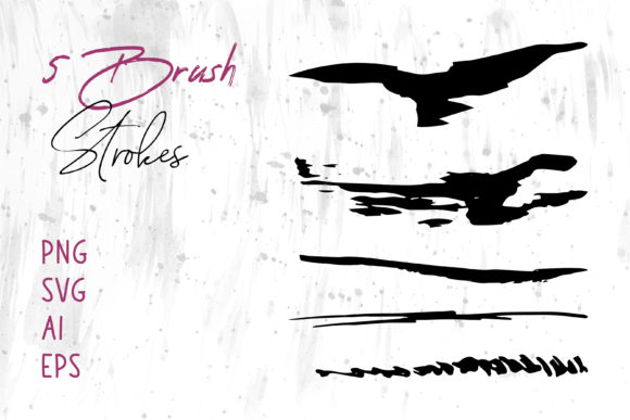 Grunge Brush Stroke Set, Vector Art for Bold Graphics