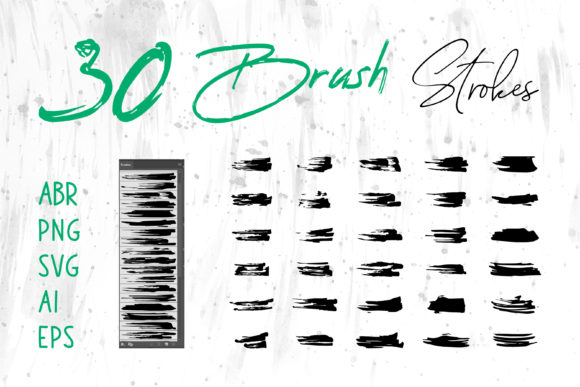 Grungy Brush Set, Watercolor Brush for Modern Graphics