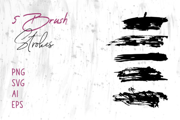 Grungy Brush Strokes and Vector Shapes for Graphics and Brushes