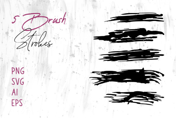 Grungy Brush Strokes, Watercolor Brush for Graphics and Brushes