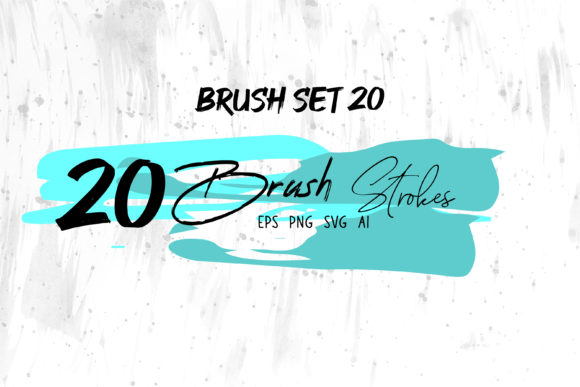 Ink Brush Grungy Collection 20 for Digital Graphics
