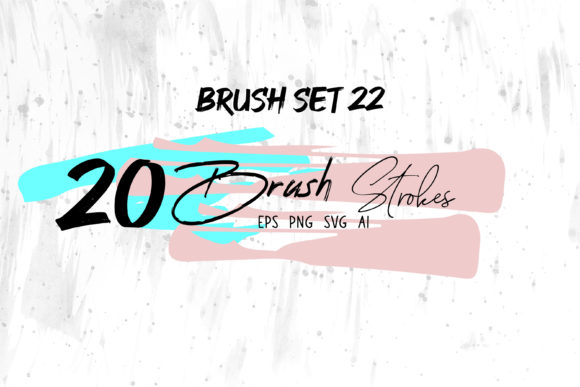 Ink Brush Set, Abstract Art Brush Set 22 for Graphics and Brushes