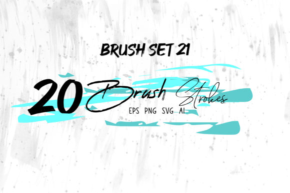 Ink Brush, Watercolor Art Brush Set 21 for Graphics and Brushes