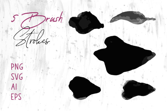 Watercolor Leaf and Flower Brush Strokes for Brand Graphics