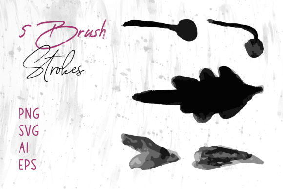 Watercolor Leaves Brush Strokes: Essential Graphics and Brushes for Designers
