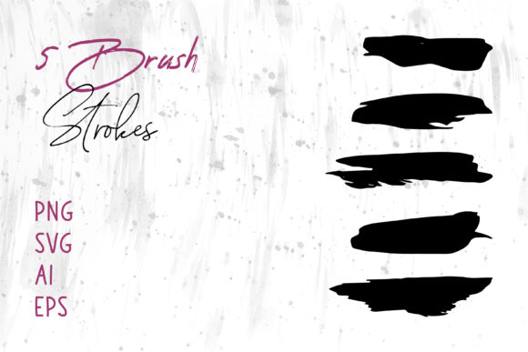 Watercolor Paint Brush Stroke Set: Graphics and Brushes for Local Brands